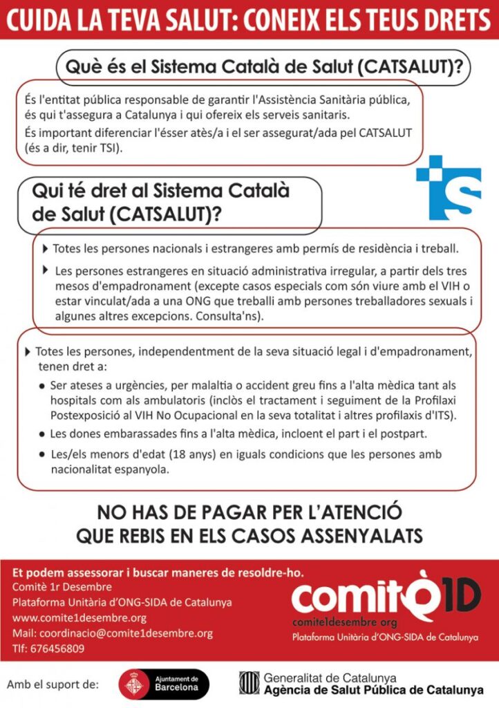 “Tingues cura de la teva salut: coneix els teus drets”